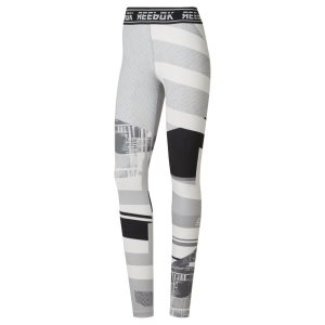 Legginsy Damskie Reebok WOR Meet You There Engineered Szare PL 37VFCQU